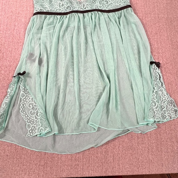 Lingerlove Lingerie Top Sz M/L Wedding Sexy Lace Bow Sheer Evening Honeymoon - Picture 7 of 9